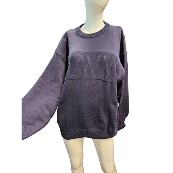 US Naval Academy Blue Cotton Sweater Mens Size XL - Picture 2 of 8